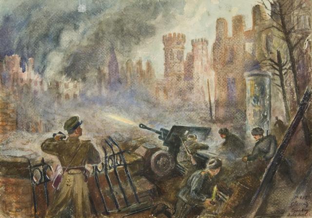 Легеня С.Д. Из уличных боев в г.Бреслау. 1945